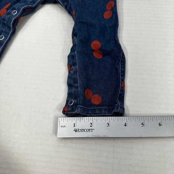 Christian Robinson Boy's Sz 18 Month Microscope Embroidered Overalls Blue Orange - Picture 9 of 16